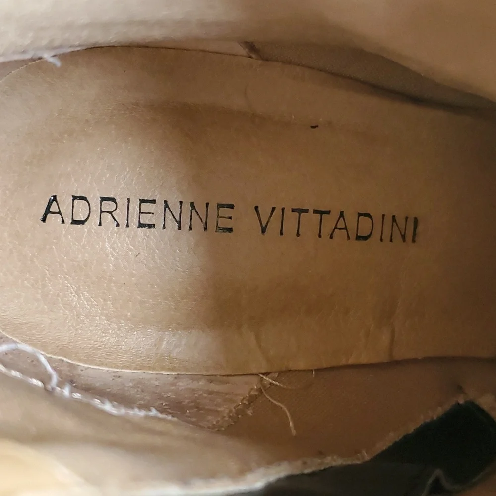 Adrienne Vittadini AV-Beah Women's Black Ankle Leather Boots - Size 6